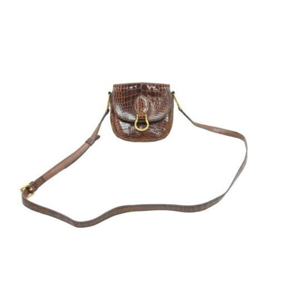 Louis Vuitton Saint Cloud Crossbody Shoulder Bag Crocodile Brown